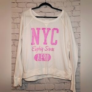 Cream and Pink Women's Top